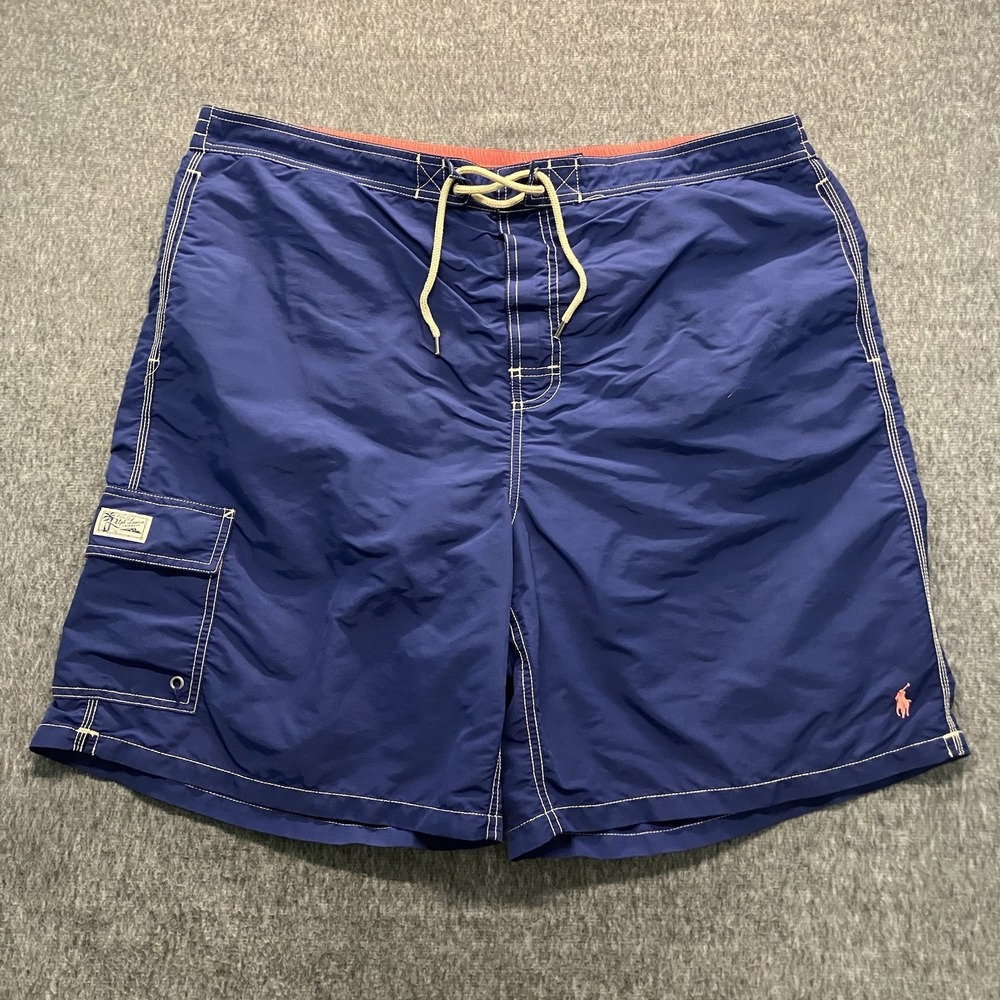 Polo Ralph Lauren Swim Trunks Mens 2XLT Pony Bathing Suit Mens Blue